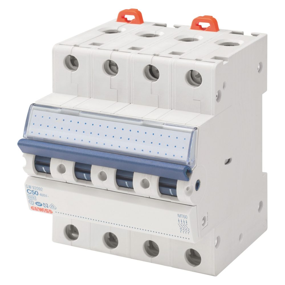  INTERRUPTOR MAGNETOTÉRMICO - MT 60 - 4P CURVA B 50A - 4 MÓDULOS