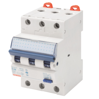 COMPACT RESIDUAL CURRENT CIRCUIT BREAKER WITH OVERCURRENT PROTECTION - MDC 60 - 3P CURVE C 16A TYPE AC Idn=0,03A - 3 MODULES