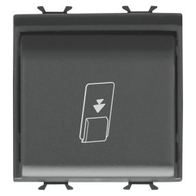 interruptor universal de tarjeta - 1p na 16ax - retroiluminable - 2 módulos - negro satinado - chorusmart