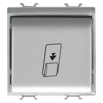  UNIVERSAL BADGE SWITCH - 1P NA 16AX - ILLUMINABLE - 2 MODULES - TITANIUM - CHORUSMART