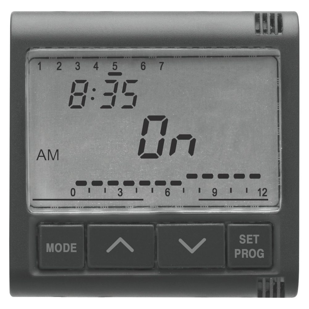  ELETRONIC DAILY/WEEKLY TIMER - 1 CHANNEL - 2 MODULES - SYSTEM BLACK