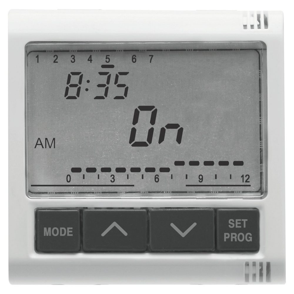  PROGRAMMATORE ELETTRONICO GIORNALIERO / SETTIMANALE 1 CANALE - 230V ac 50/60Hz - 2 MODULI - SYSTEM WHITE