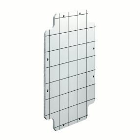 PIASTRA DI FONDO CON VITI DI FISSAGGIO AUTOFILETTANTI - PER Q-DIN 20 - IN MATERIALE ISOLANTE