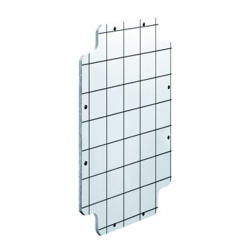 Placas de fundo em material isolante com parafusos de fixação auto - roscantes