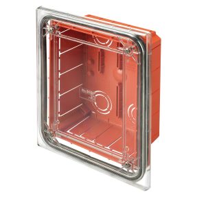 boîte de dérivation et de connexion juxtaposable modulaire - en saillie - avec couvercle transparent - ip55 - dimensions s 138x169x70