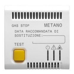 DETECTOR DE GAZ METAN - 12V c.a./c.c. - 2 MODULE - ALB SATINAT - CHORUSMART