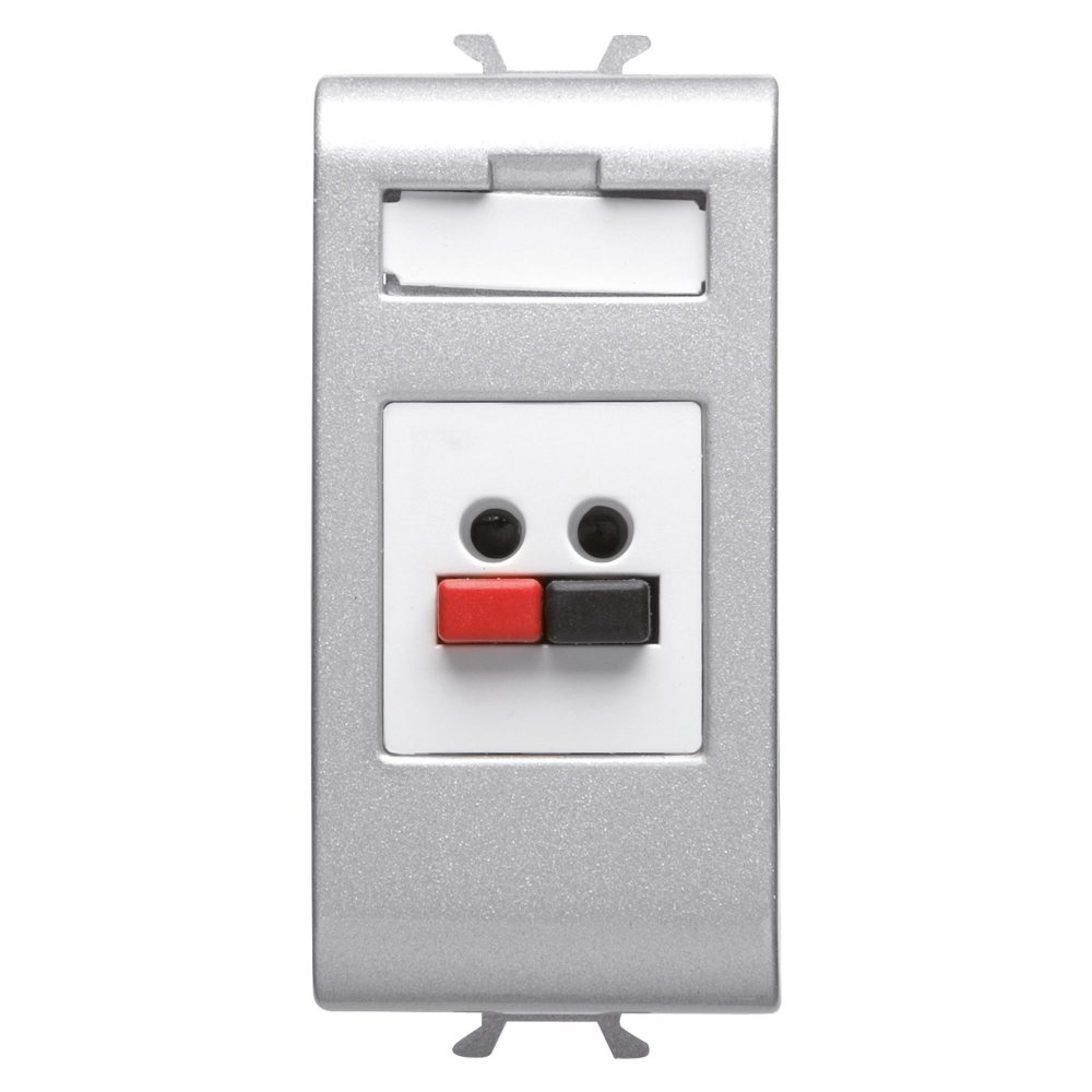 CONECTOR DIFUSIÓN SONORA - 1 MÓDULO - TITANIO -CHORUSMART