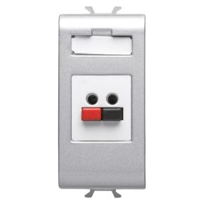 conector difusión sonora - 1 módulo - titanio -chorusmart