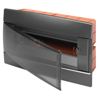DECORATIVE ENCLOSURE - FLUSH MOUNTING - PRE-ARRANGED FOR HOUSING TERMINAL BLOCKS - 330X218X25 - VARNISHEDSLATE - 12+1 MODULES