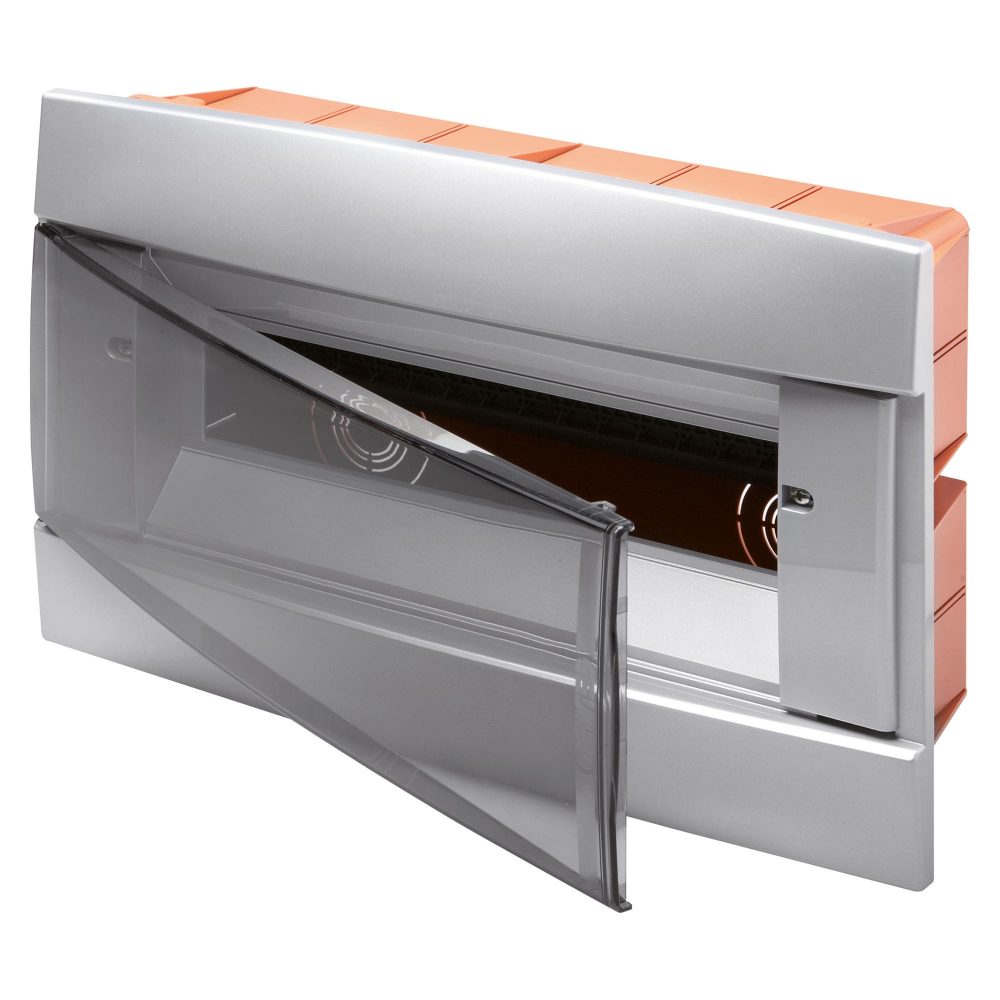  CENTRALINO DA ARREDO - DA INCASSO - PREDISPOSTO PER ALLOGGIAMENTO MORSETTIERE - 330X218X25 - VERNICIATO TITANIO - 12 +1 MODULI