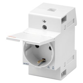steckdose für din schiene - standard deutsch mit abdeckung -2p+e 16a - 2,5 te