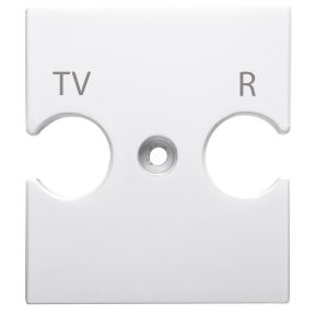 universal support - combined socket outlet tv-r - satin white - chorusmart
