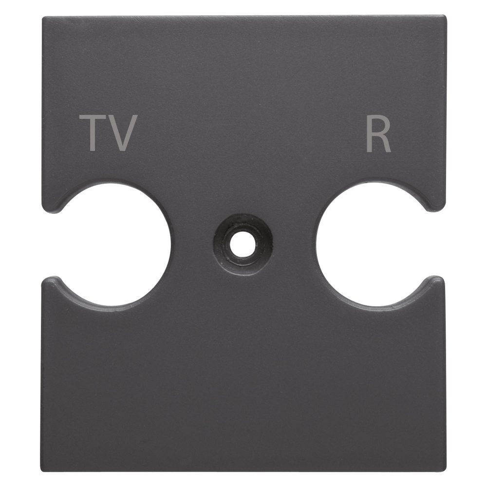 SUPPORTO UNIVERSALE - PRESE COMBINATE TV-R - NERO SATINATO - CHORUSMART