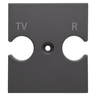 UNIVERSAL SUPPORT - COMBINED SOCKET OUTLET TV-R - SATIN BLACK - CHORUS