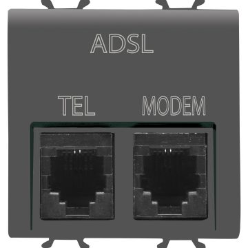 ADSL filtreyle ikili RJ11 priz ADSL filtreyle ikili RJ11 priz
