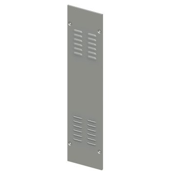 Pair of aerated side panels for wall-mounting distribution boards in painted sheet steel Pair of aerated side panels for wall-mounting distribution boards in painted sheet steel