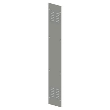 Pair of aerated side panels for floor-mounting distribution boards in painted sheet steel Pair of aerated side panels for floor-mounting distribution boards in painted sheet steel