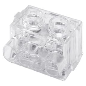 klemmen mit plattenbefestigung - 4x6 mmq - 450 v - transparent