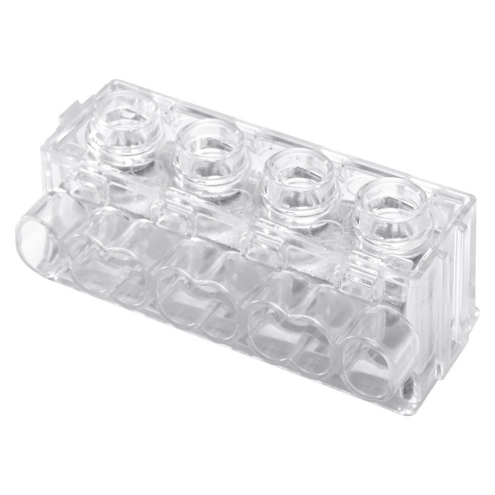  KLEMMENBLOKKEN MET PLAATAANSPANNING - 8X6mm² - 450 V - TRANSPARANT