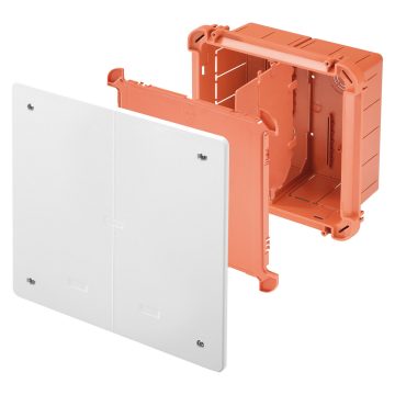 Junction and connection boxes for side-by-side assembly, for uprights - plain plumbable lid White RAL 9016