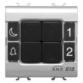 pulsantiera - knx - 4 canali - 2 moduli - titanio - chorusmart