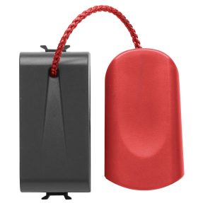 bouton-poussoir 1p 250 vca - no 16a - ruban de serrage - 1 module - noir satin - chorusmart