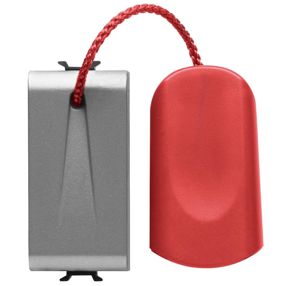 push-button 1p 250v ac - no 16a - pull-cord - 1 module - titanium - chorusmart