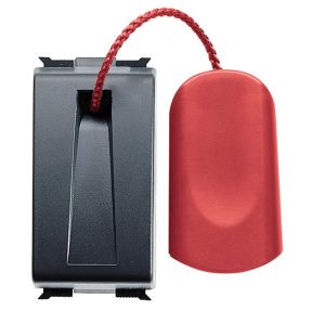 buton 2p 250v ac - no 16a - çekme kablosu - 1 modül - playbus