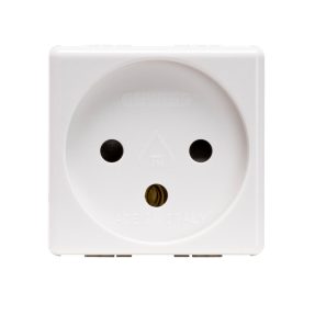 base norma israelí 250v ac - 2p+t 16a - 2 módulos- system white