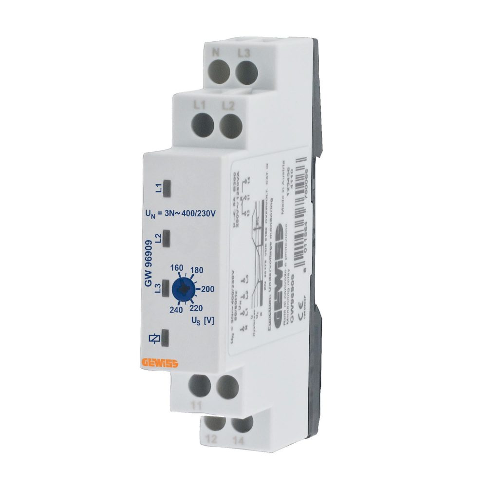 rele di controllo sottotensione trifase ac - 230/400v ac - 1 modulo