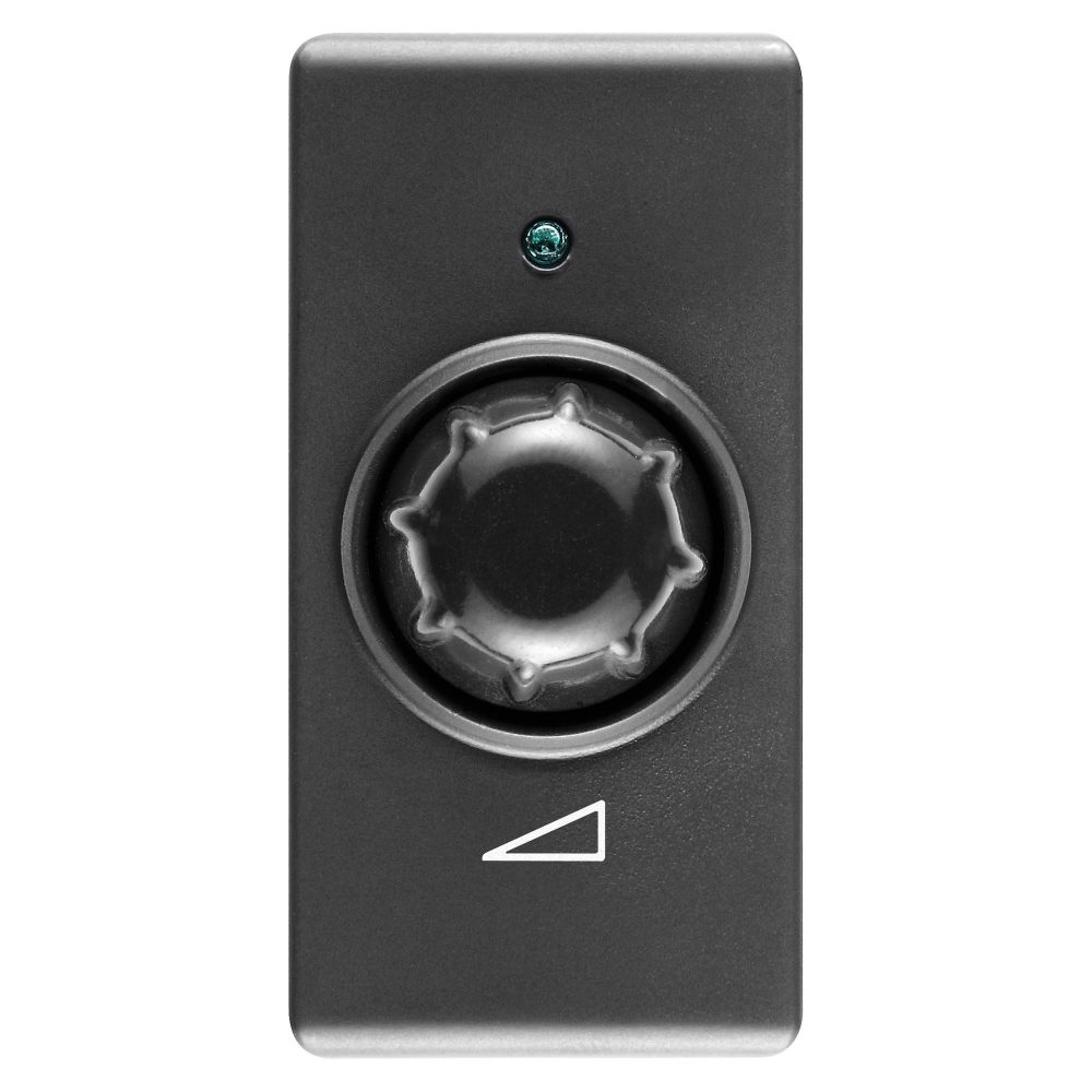 variateur électronique à commande rotative - pour charges résistives/inductives -rotative con va-et-vien - 1 module - noir - system