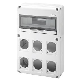 q-din 14 moduli - 6 flange iec 309 16/32a ip44/67 - ip65