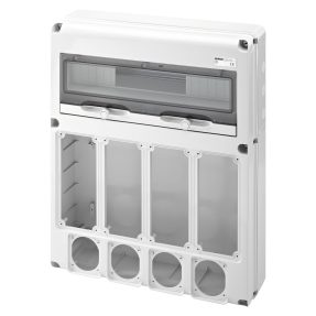 q-din 20 módulos - 4 troqueles - 4 ib vertical iterbloqueada troqueles - 16a - ip65