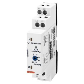 rele di controllo fasi in sistema trifase - 230/400v ac 50/60hz - 1 modulo