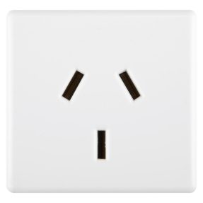 steckdose argentinischer standard 250v ac - 2p+e 10a - flach steckstifte - 2 module- system white