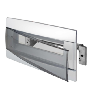 FRONT COVERS AND DIN FRAMES FOR DECORATIVE ENCLOSURES - WHITE - 12+1 MODULES