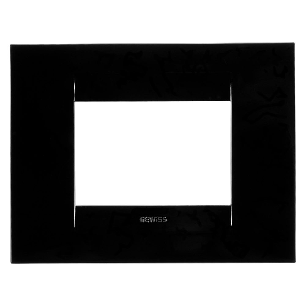 placca geo - in tecnopolimero - 3 posti - nero toner - chorusmart