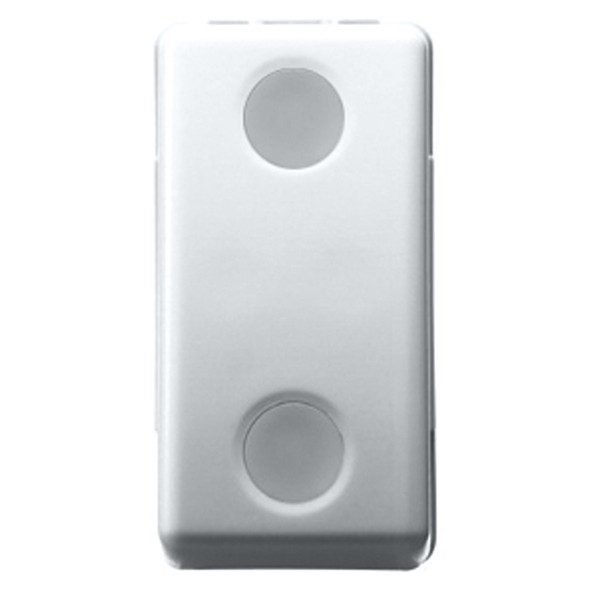  COMMUTATORE UNIPOLARE 250V ac - 10AX - CON LENTE NEUTRA SOSTITUIBILE - 1 MODULO - SYSTEM WHITE