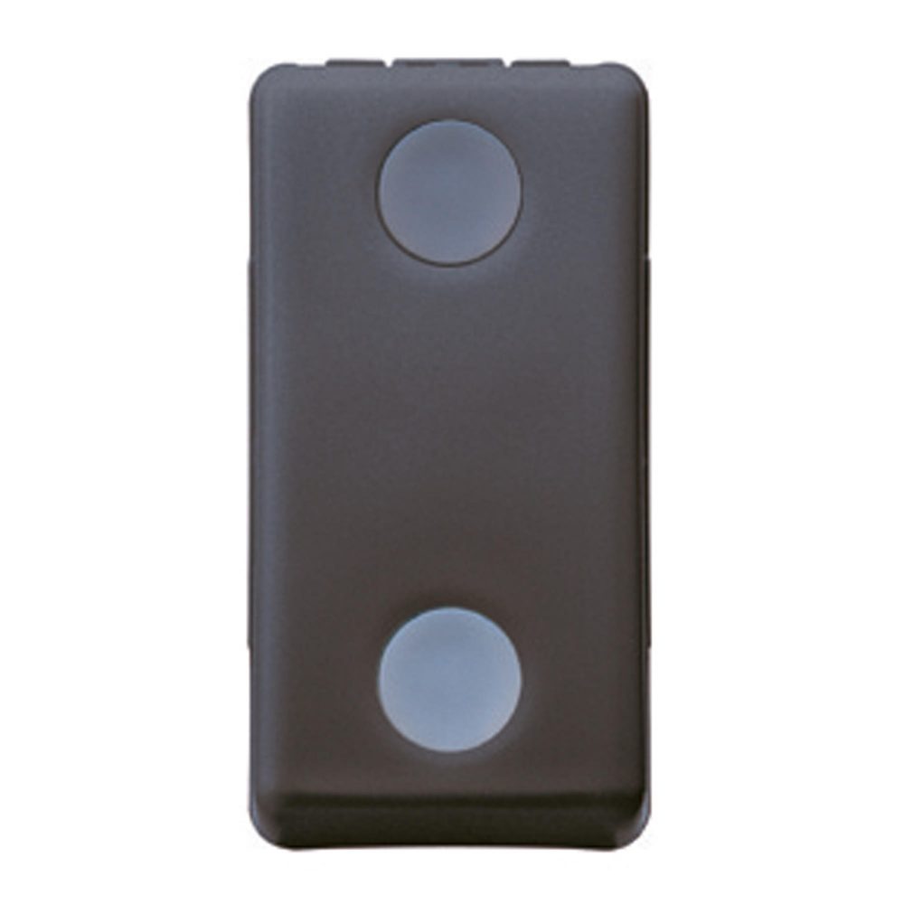  COMMUTATORE UNIPOLARE 250V ac - 10AX - CON LENTE NEUTRA SOSTITUIBILE - 1 MODULO - SYSTEM BLACK