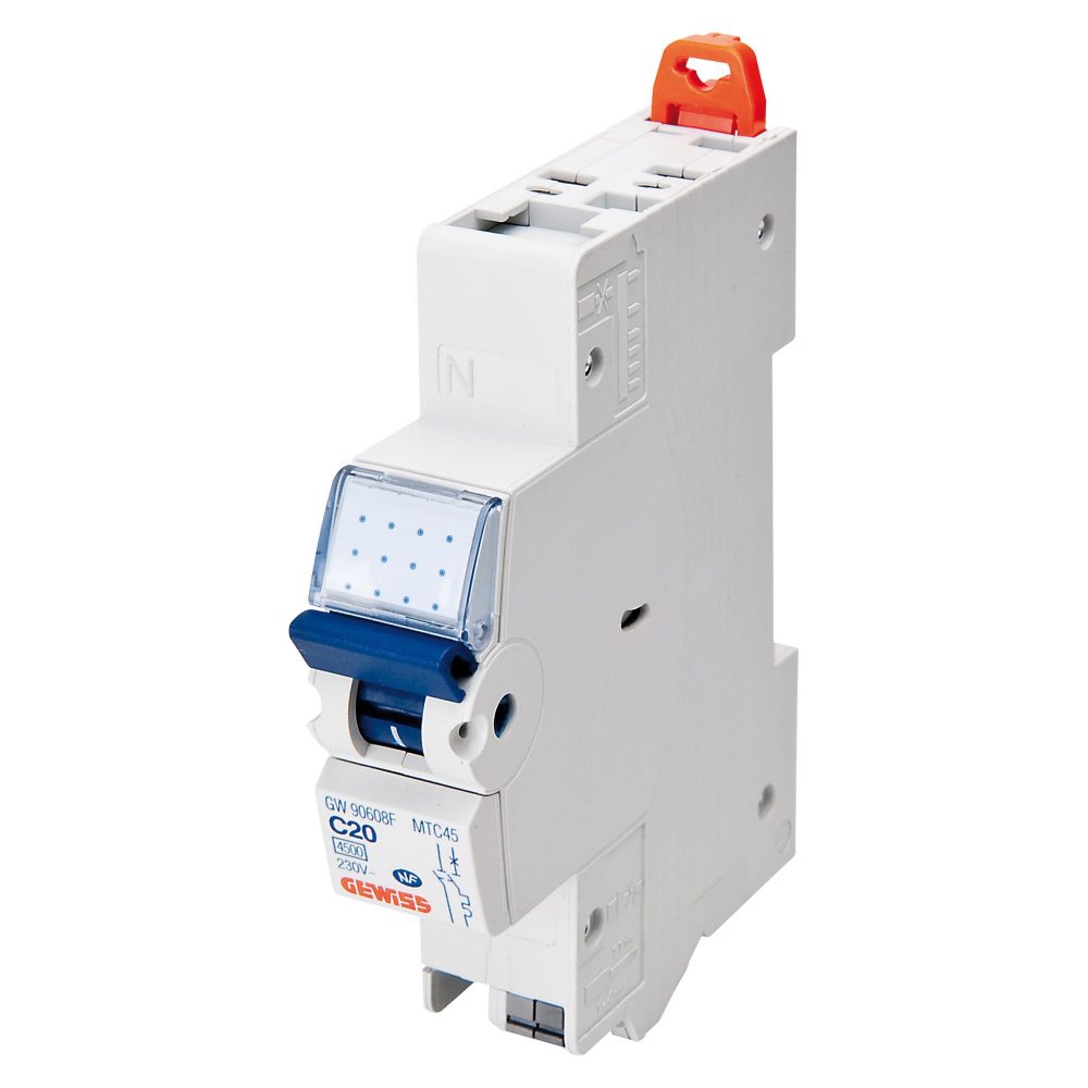  DISJONCTEUR MAGNÉTOTHERMIQUE - MTC 45 FIXMATIC - 1P+N COURBE C 16A - 4500A-4,5kA/230V - 1 MODULE - NEUTRE À GAUCHE