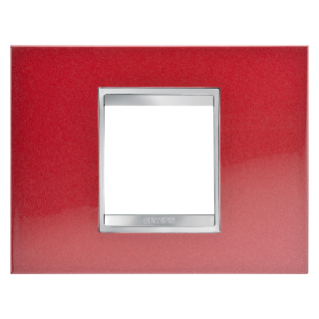 LUX PLATE - IN METAL - 2 MODULES - GLAMOUR RED - CHORUS