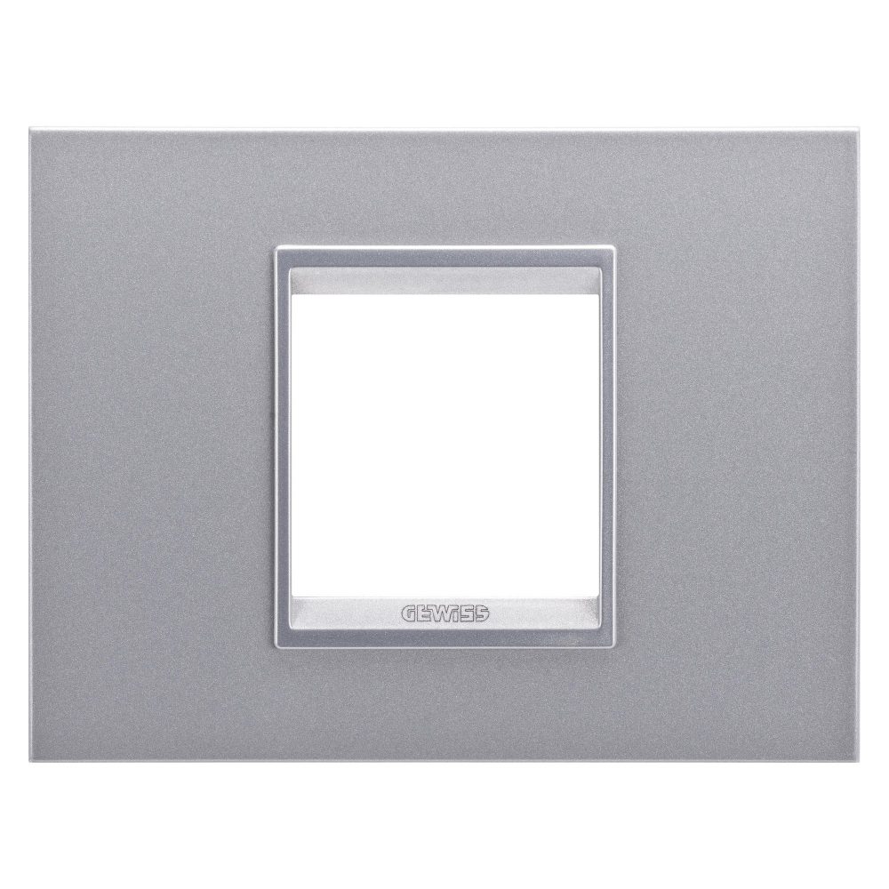 lux plate - in technopolymer - 2 modules - monochrome titanium - chorusmart