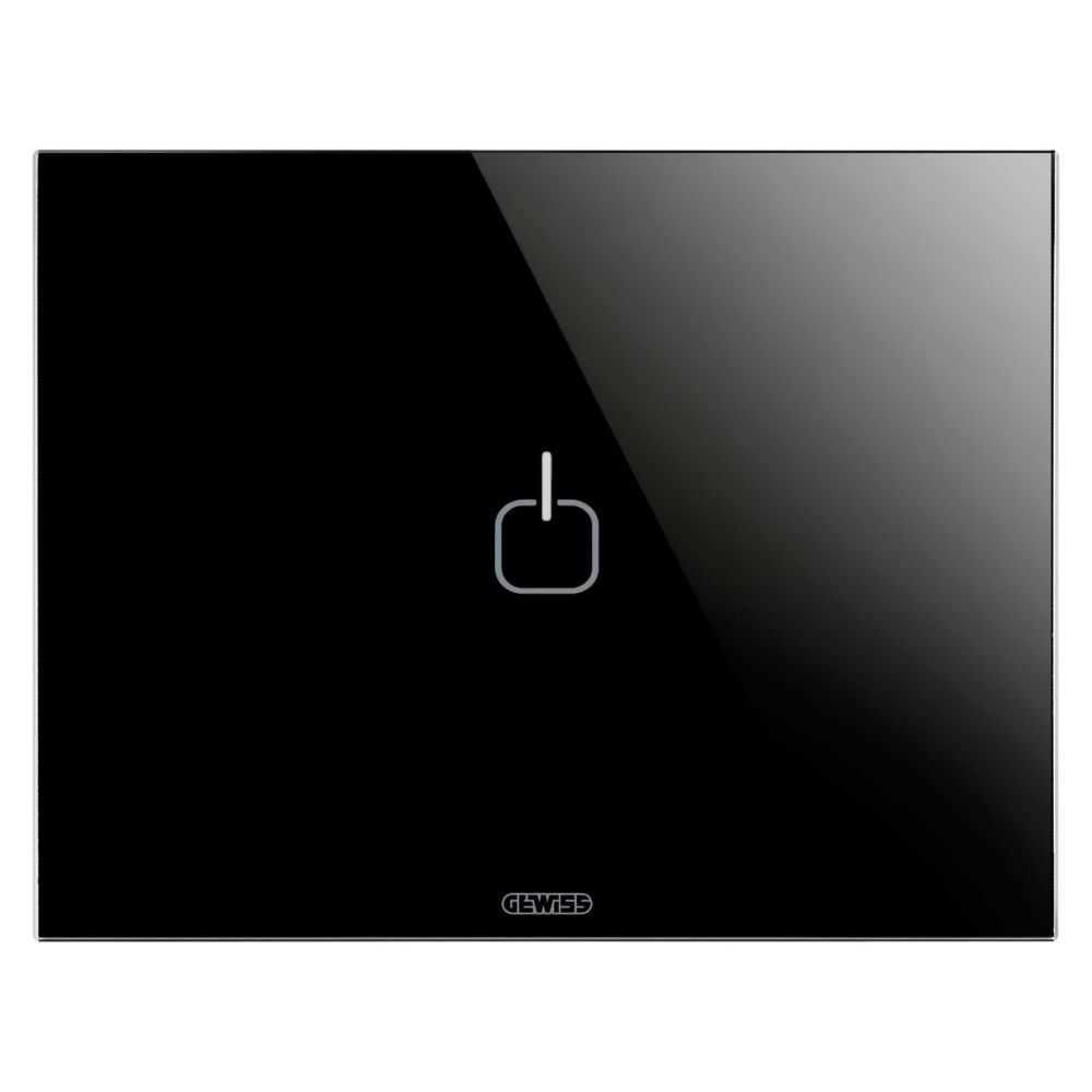  PLACCA ICE TOUCH - IN VETRO - 1 SIMBOLO - NERO - CHORUSMART