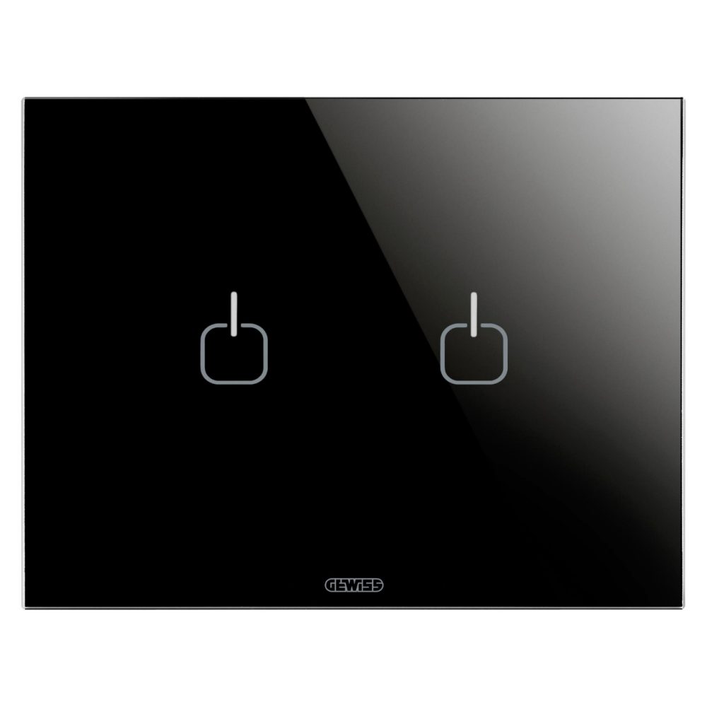  PLACCA ICE TOUCH - IN VETRO - 2 SIMBOLI - NERO - CHORUSMART