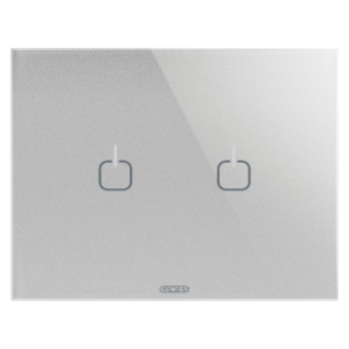 PLAQUE ICE TOUCH - EN VERRE - 2 SYMBOLES - TITANE - CHORUS