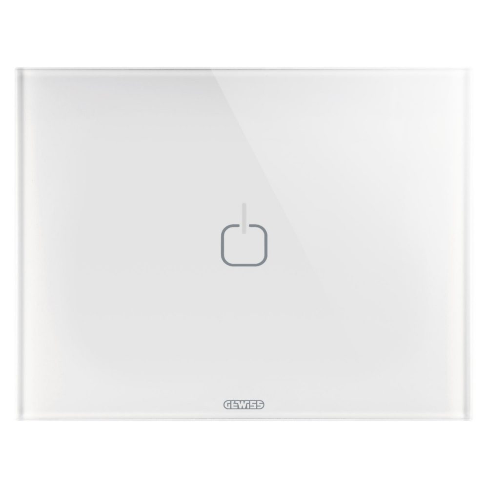  PLACCA ICE TOUCH - IN VETRO - 1 SIMBOLO - BIANCO - CHORUSMART