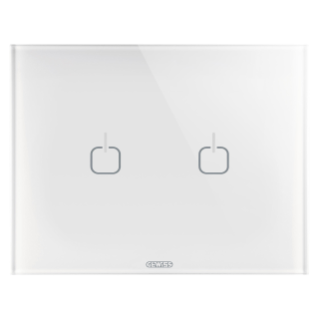 ICE TOUCH-ABDECKRAHMEN - GLAS - 2 ZEICHEN - WEISS - CHORUS