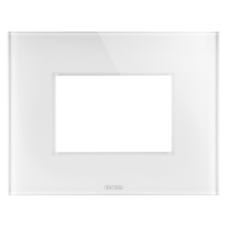 PLACCA ICE - IN GLASS - 3 MODULES - WHITE - CHORUS