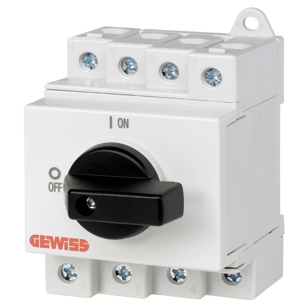 rotary switch disconnector - 4p 32a 600v dc - 3.5 modules