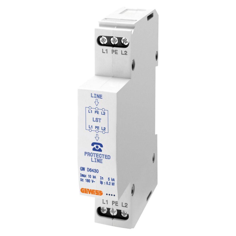 LST - DISPOZITIV DE PROTECȚIE LA SUPRATENSIUNE - PENTRU LINII DE TELECOMUNICAȚII ȘI DATE - 10KA 50V - 1 MODULO